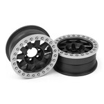 Vanquish Products Vanquish Products Method 101 V2 1.9 Beadlock Crawler Wheels (Black/Silver) (2) #VPS07756