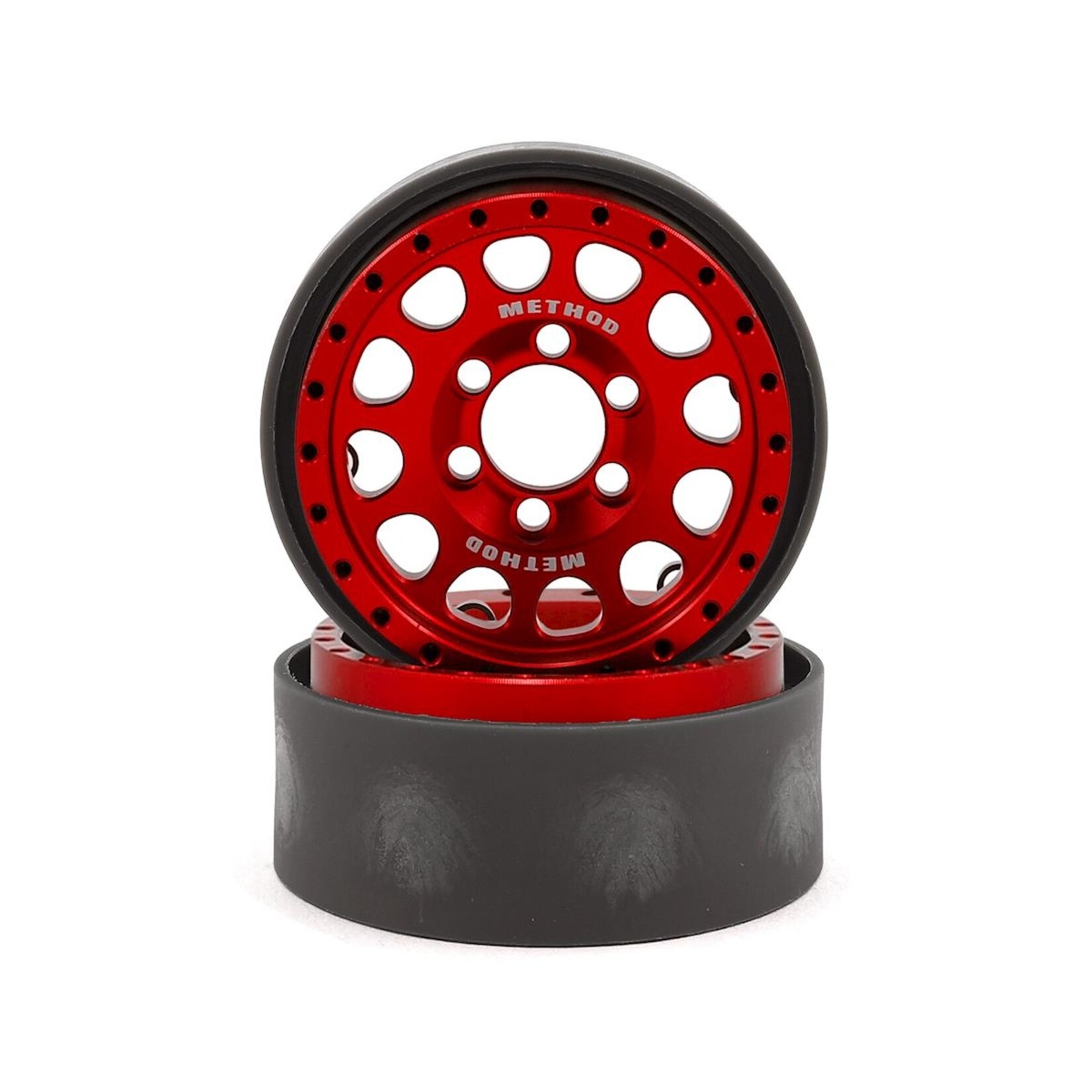 Vanquish Products Vanquish Products Method 105 1.9" Beadlock Crawler Wheels (Red/Black) (2) #VPS07918