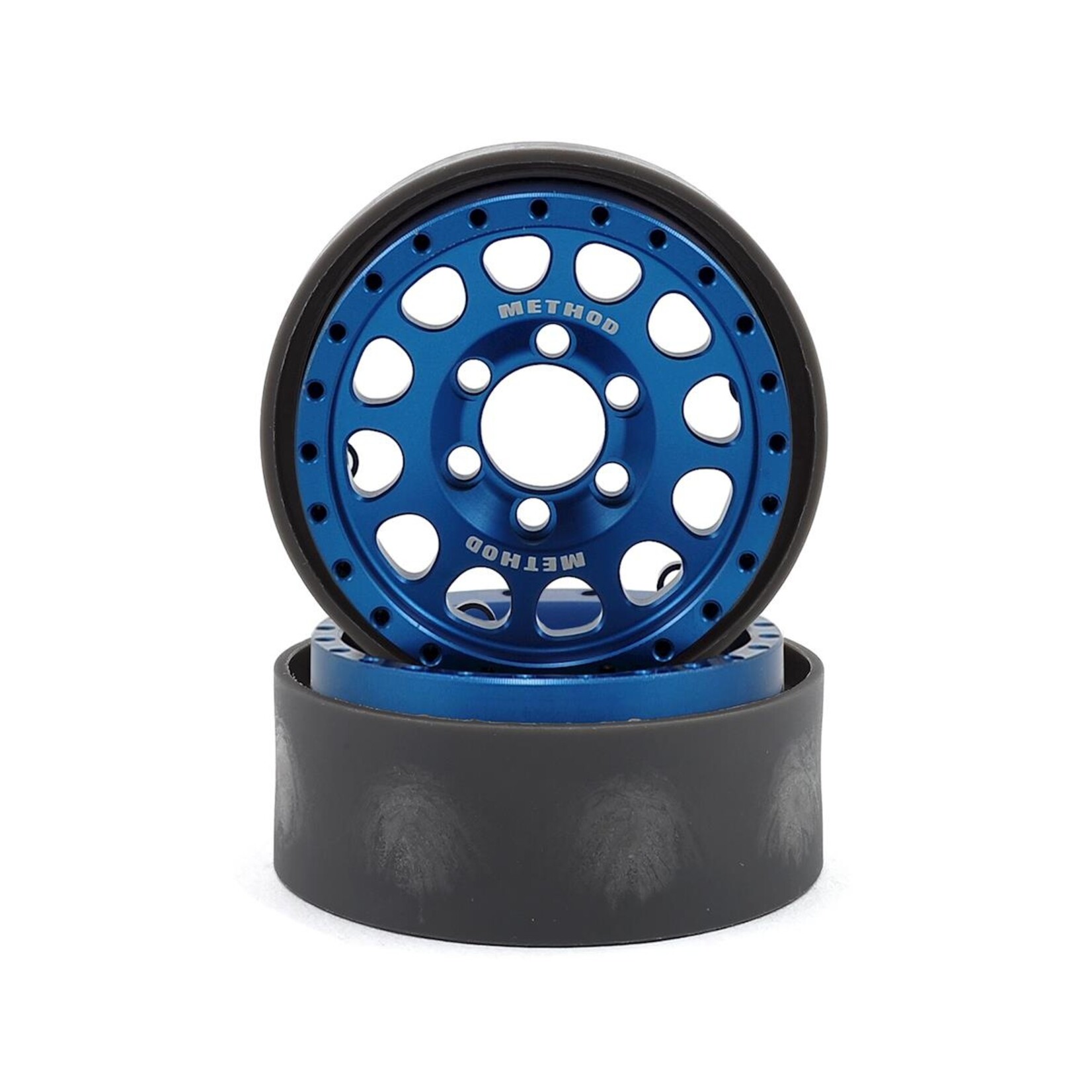 Vanquish Products #VPS07917 Vanquish Products Method 105 1.9" Beadlock Crawler Wheels (Blue/Silver) (2)