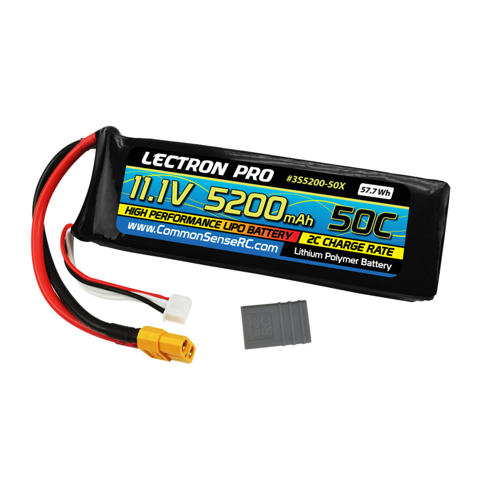 Common Sense RC Common Sense RC Lectron Pro 3S 50C LiPo Battery w/XT60 (11.1V/5200mAh) #3S5200-50X