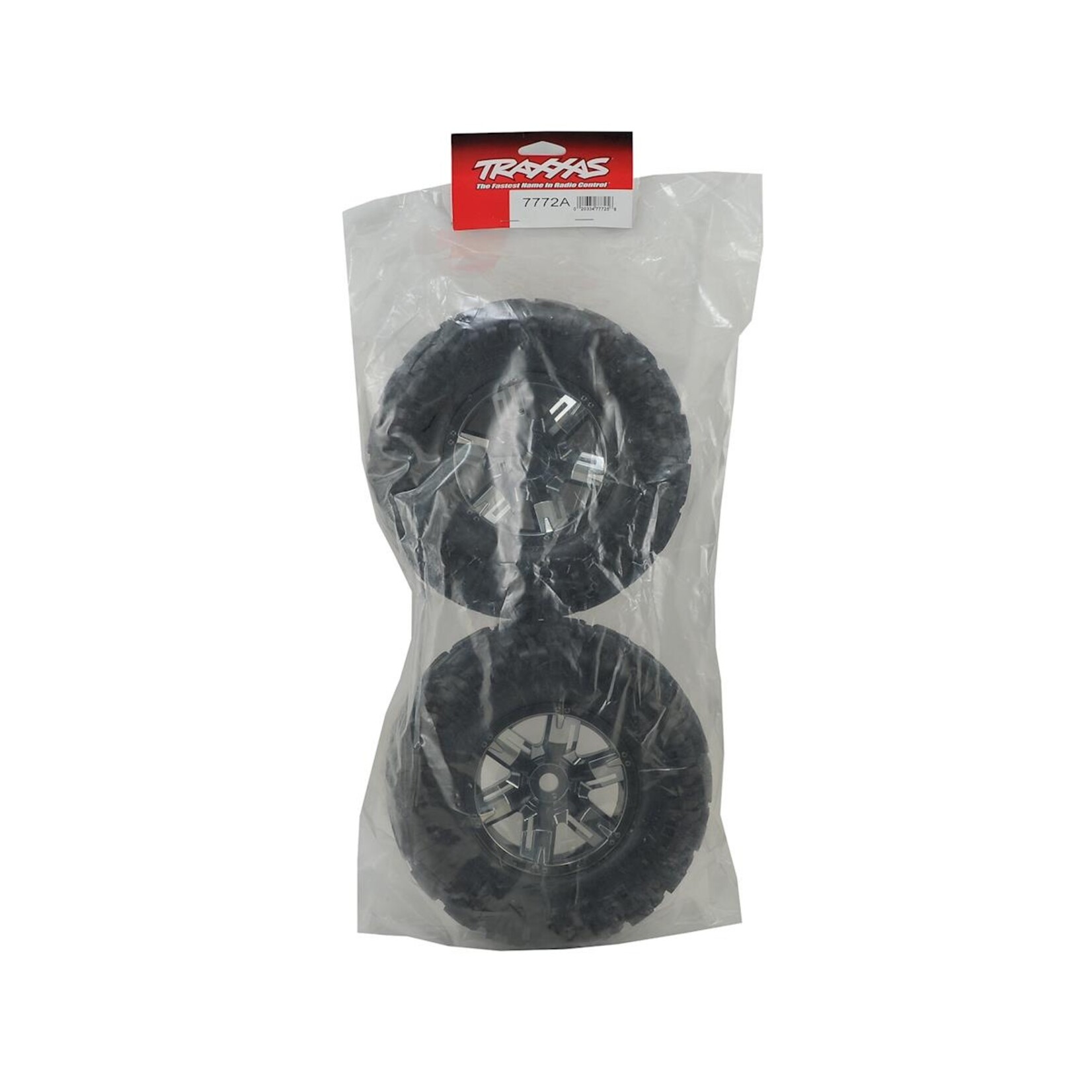 Traxxas #7772A  Traxxas X-Maxx Pre-Mounted Tires & Wheels (Black Chrome) (2)