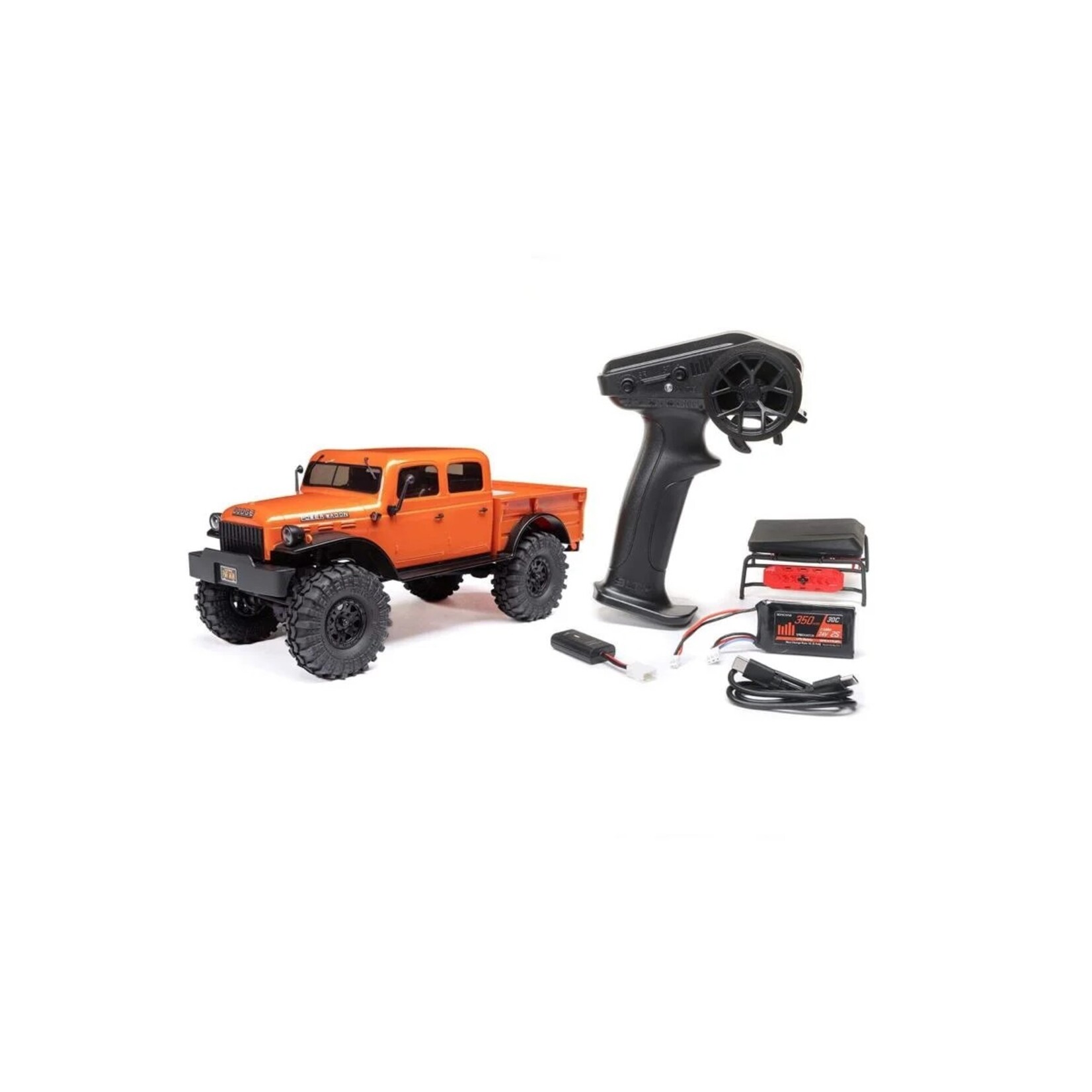 Axial #AXI00007T1 Axial SCX24 40's 4-Door Dodge Power Wagon 1/24 4WD RTR Scale Mini Crawler (Orange) w/2.4GHz Radio