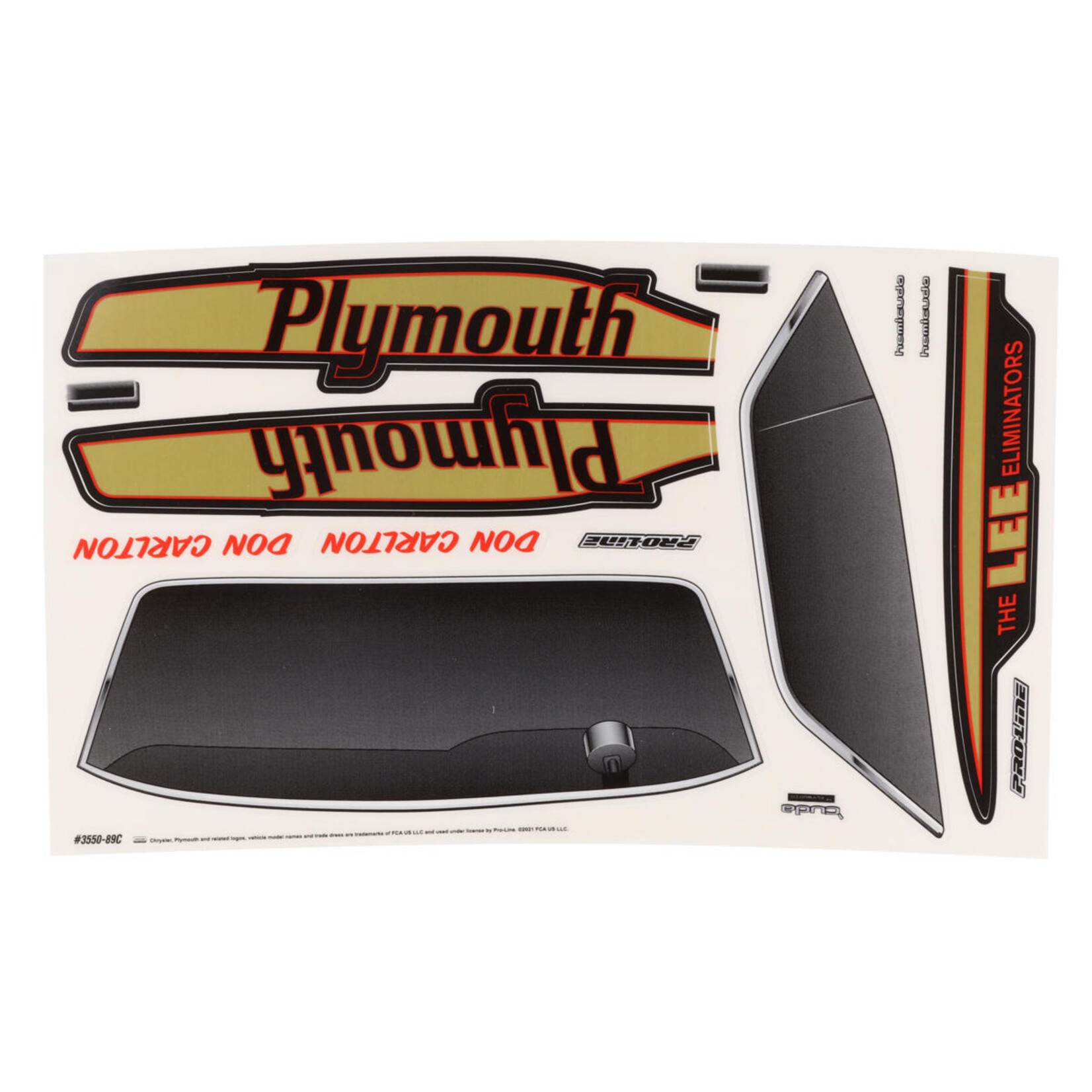 Pro-Line #3550-18 Pro-Line 1972 Plymouth Barracuda Motown Missile No Prep Drag Racing Body (Black) (Tough-Color)