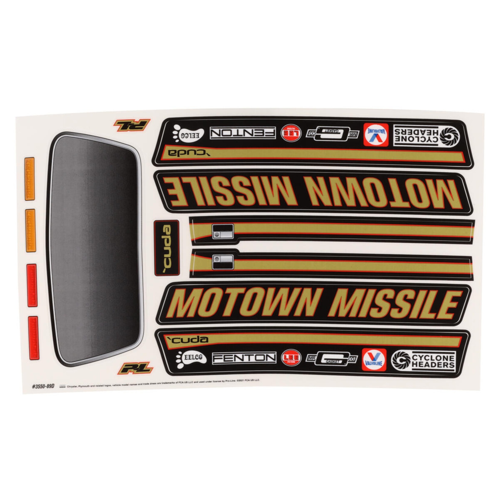 Pro-Line #3550-18 Pro-Line 1972 Plymouth Barracuda Motown Missile No Prep Drag Racing Body (Black) (Tough-Color)