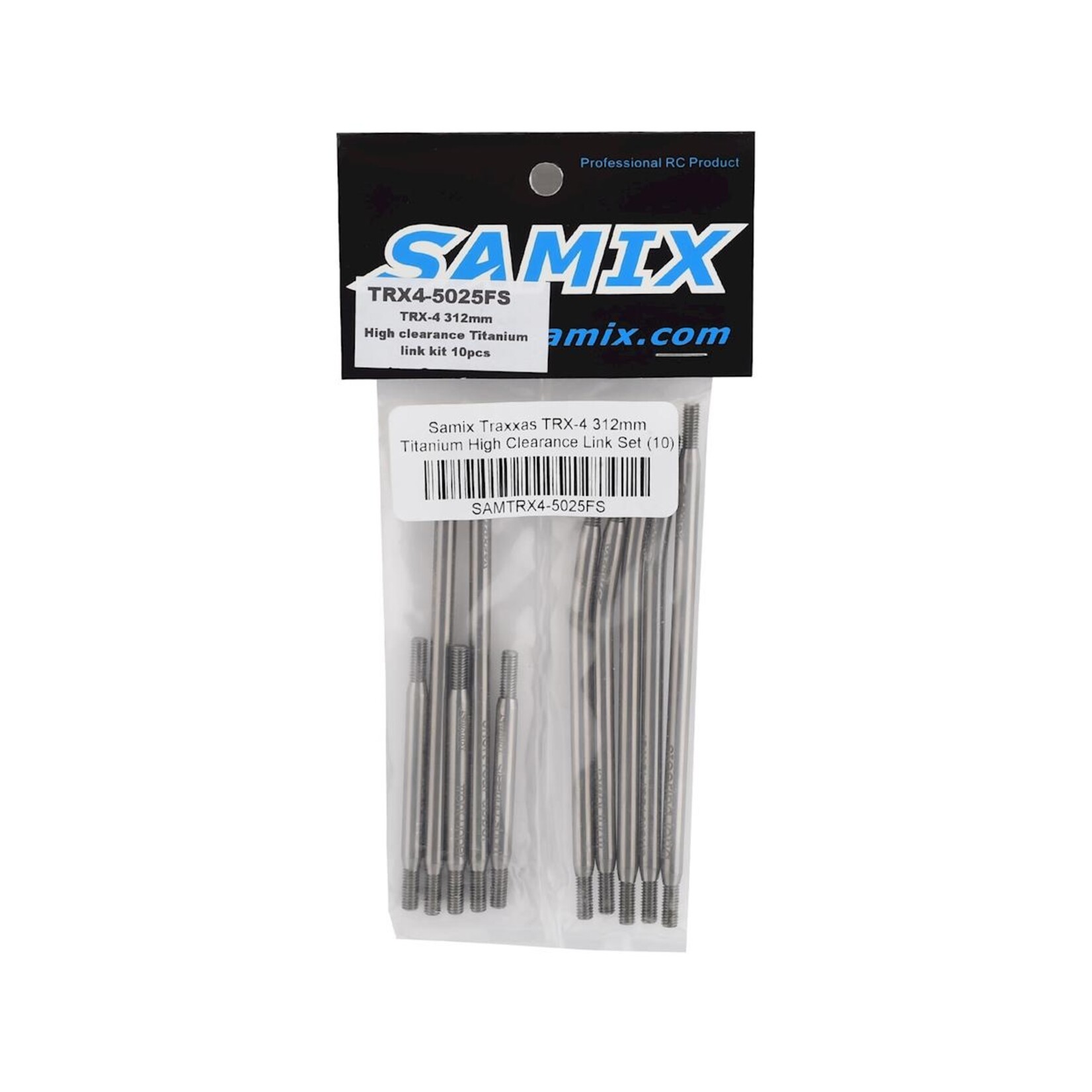 Samix #TRX4-5025FS  Samix Traxxas TRX-4 312mm Titanium High Clearance Link Set (10)