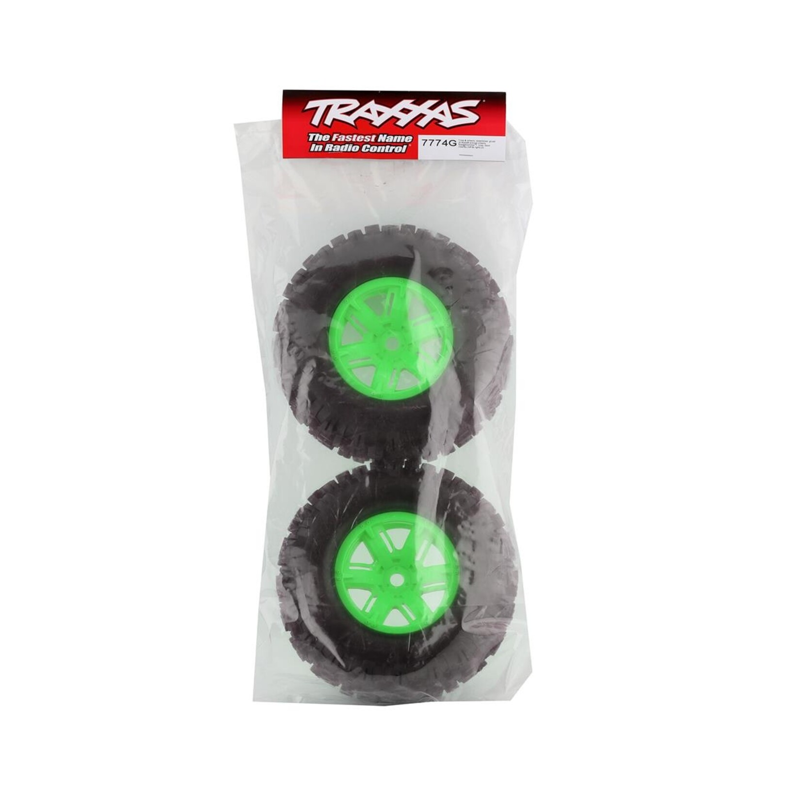 Traxxas #7774G  Traxxas X-Maxx Sledgehammer Pre-Mounted Tires w/17mm Hex (Green) (2)