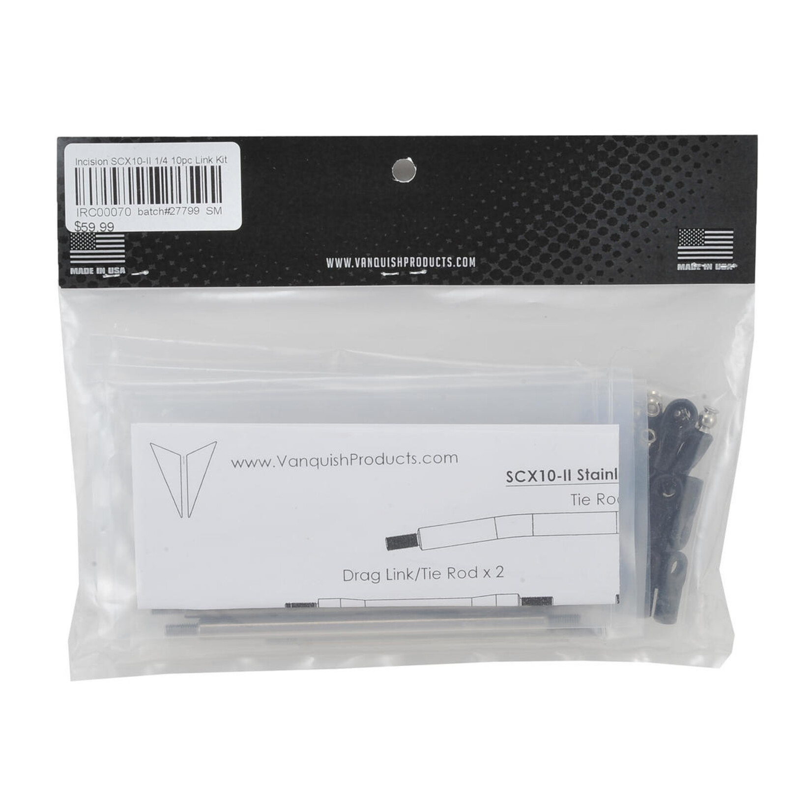 Incision #IRC00070 Incision SCX10 II 1/4" Stainless Steel Link Kit (10)