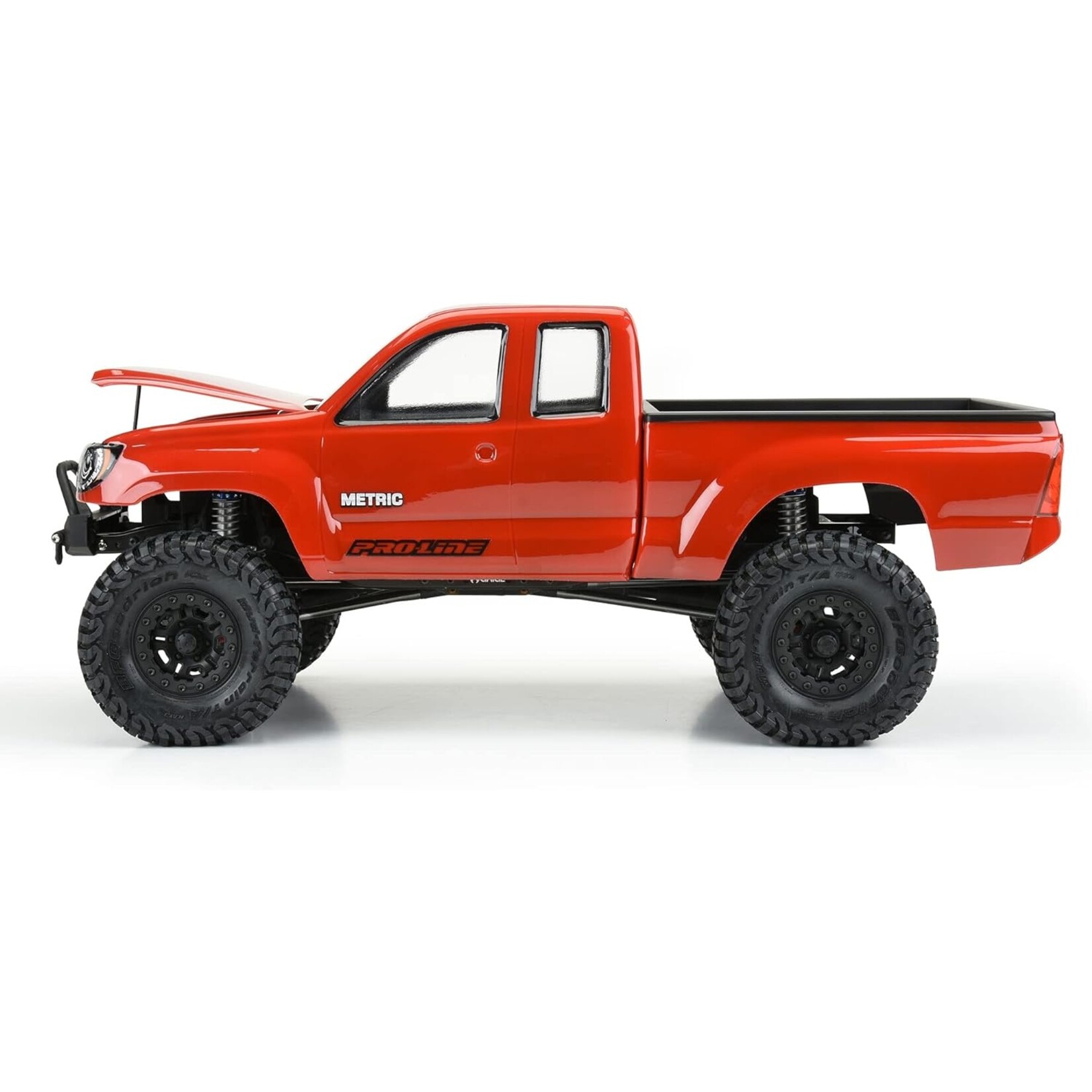 Pro-Line Pro-Line Builder Series: Metric 12.3" Rock Crawler Body (Clear) w/Cab, Bed & Opening Hood #3520-00