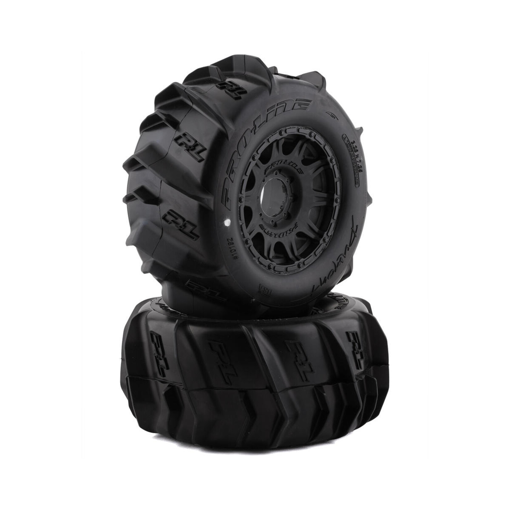 Pro-Line #10192-10 Pro-Line Dumont 3.8" Pre-Mounted Truck Tires (2) (Black) (Z3) w/Raid 8x32 Removable Hex Wheels