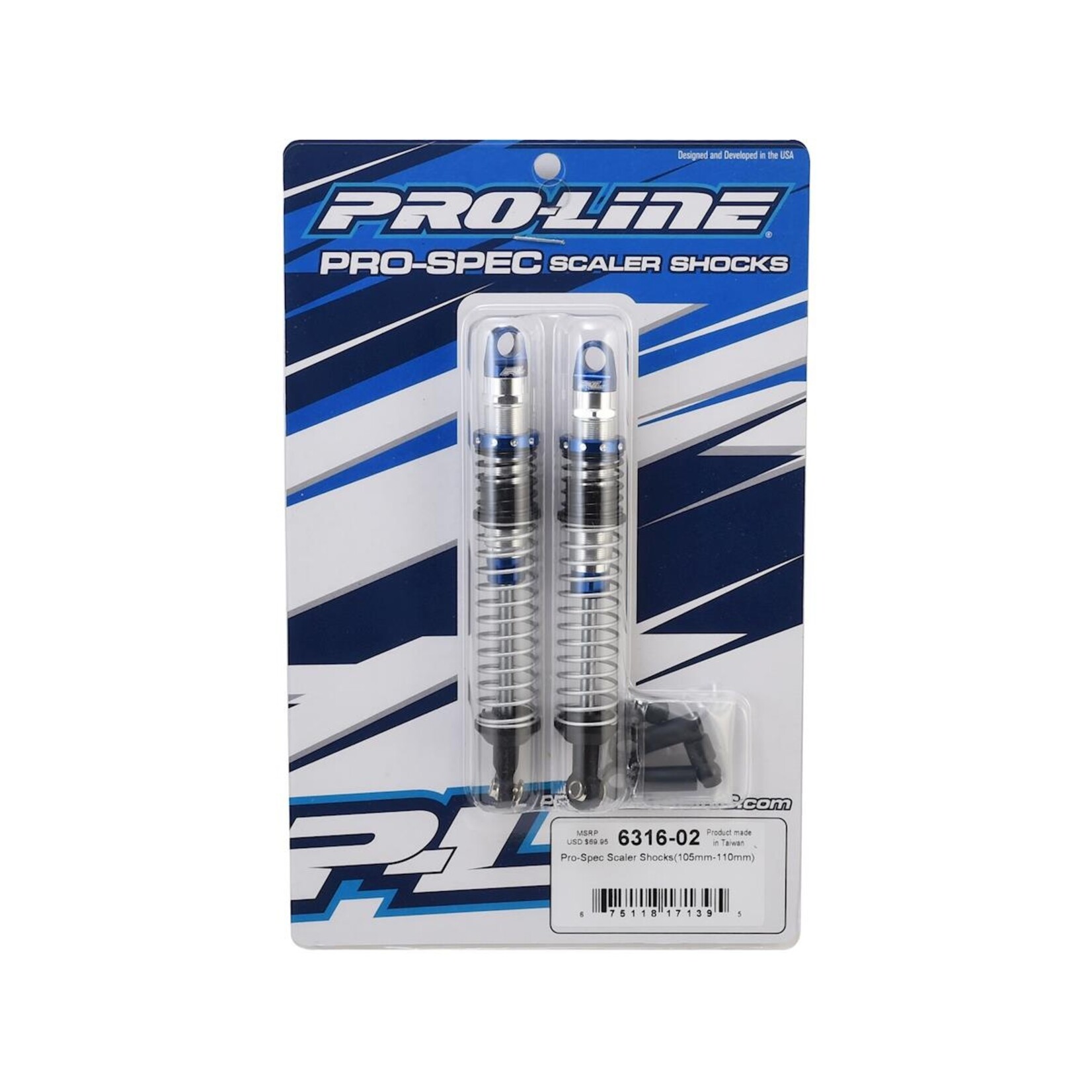 Pro-Line #6316-02  Pro-Line Pro-Spec Scaler Shocks (105mm-110mm)