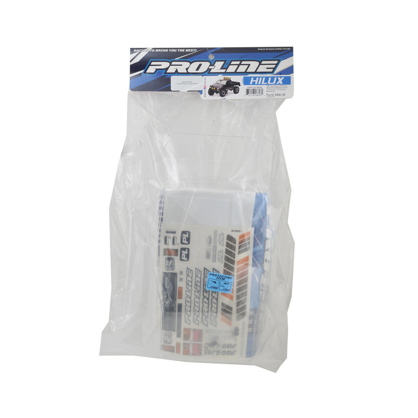 Pro-Line #3466-00 Pro-Line 1985 Toyota HiLux SR5 12.3" Rock Crawler Body (Clear) (Honcho)