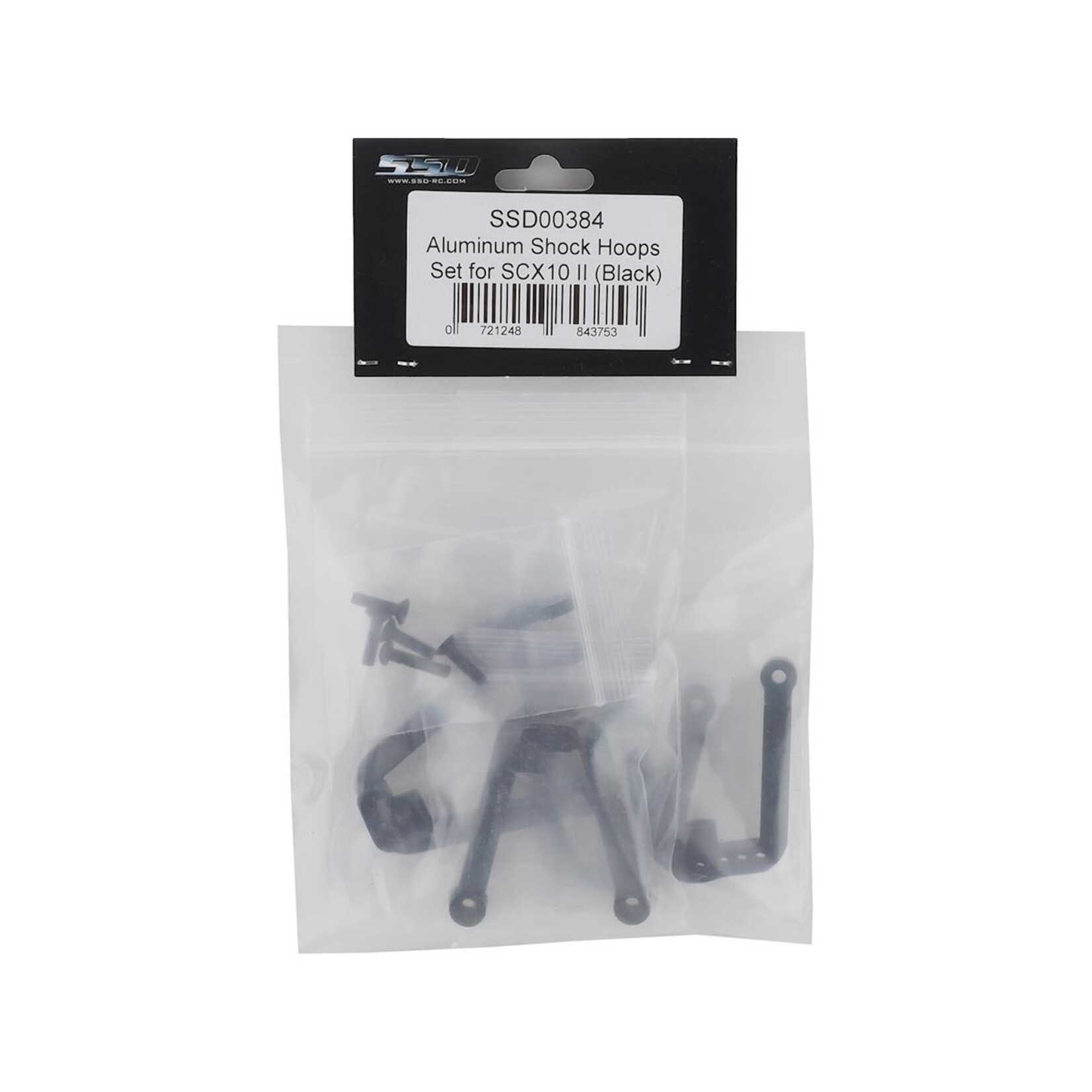 SSD RC #SSD00384 SSD RC SCX10 II Aluminum Shock Hoop Set (Black)