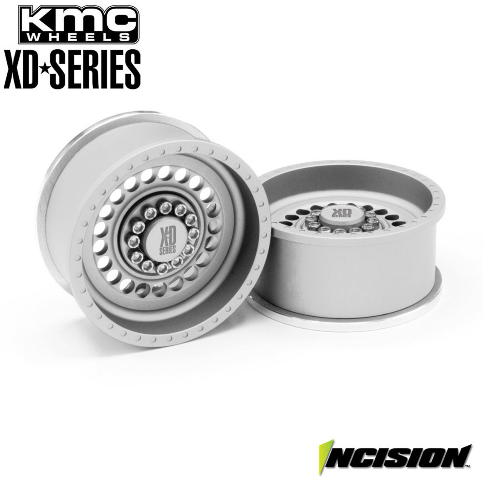 Incision Incision KMC 1.9" XD136 Panzer Crawler Wheel (Silver) #IRC00311