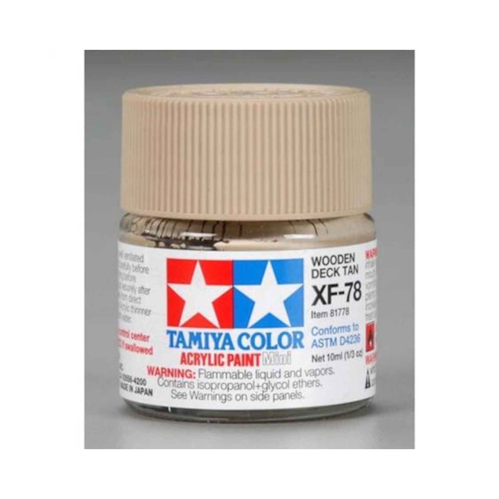 Tamiya #XF-78 Tamiya  Flat Wood Deck Tan Acrylic Paint (10ml)