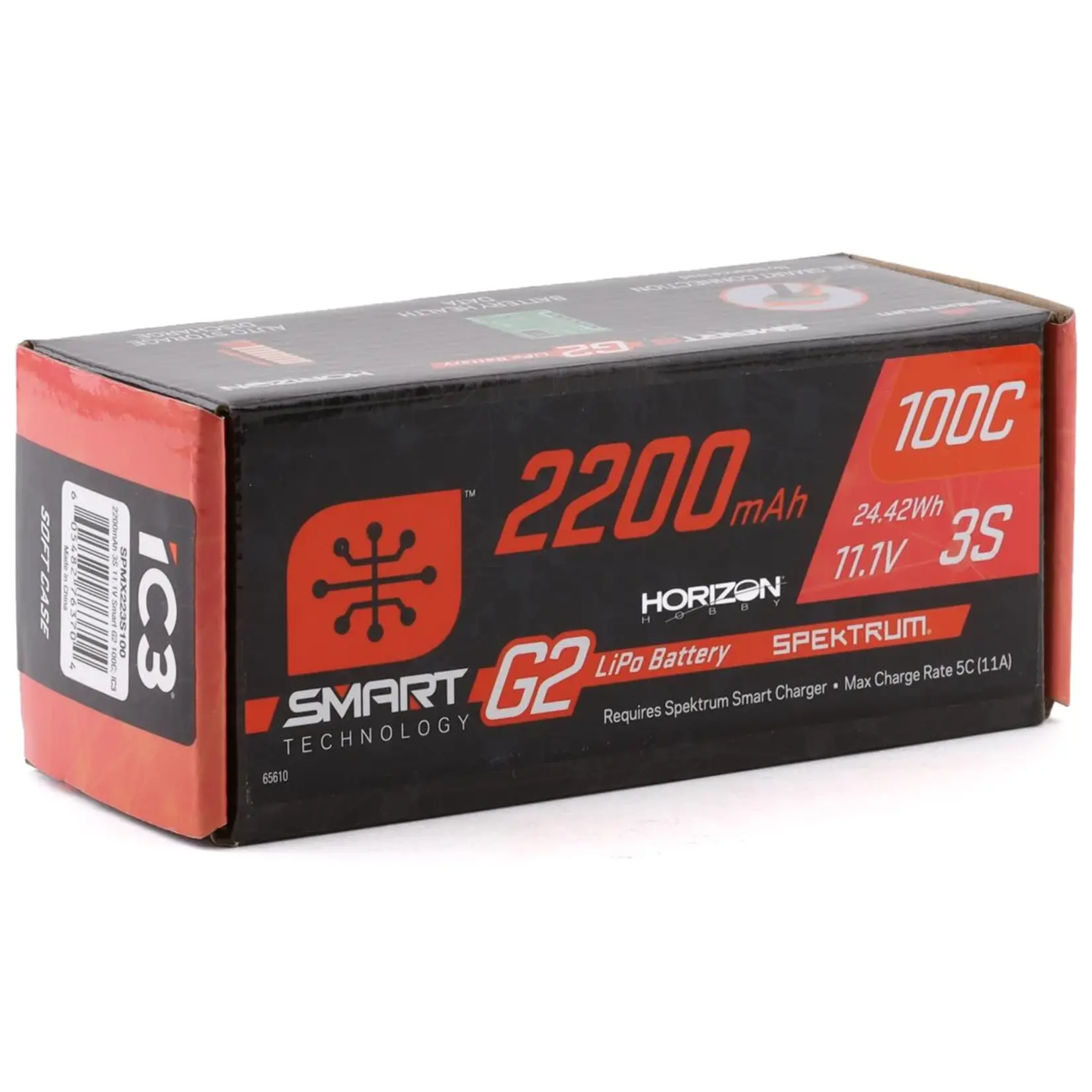 Spektrum Spektrum RC 3S Smart G2 LiPo 100C Battery Pack (11.1V/2200mAh) w/IC3 Connector #SPMX223S100