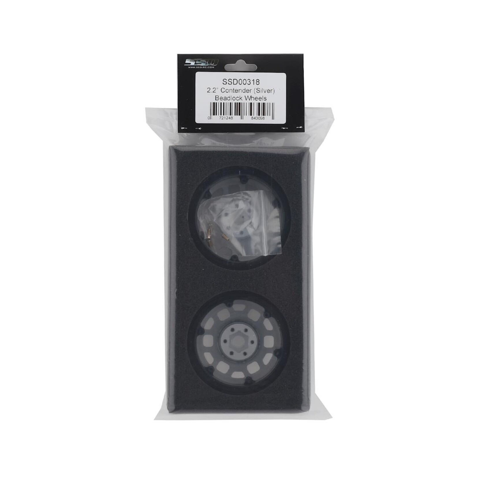 SSD RC SSD RC 2.2" Contender Beadlock Wheels (Silver) #SSD00318