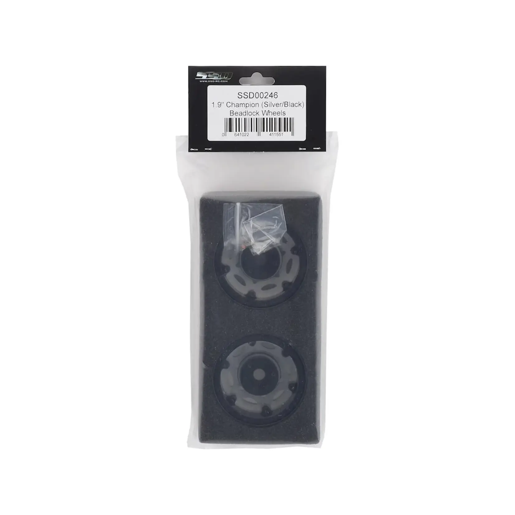 SSD RC #SSD00246 SSD RC 1.9” Champion Beadlock Wheels (Silver/Black)