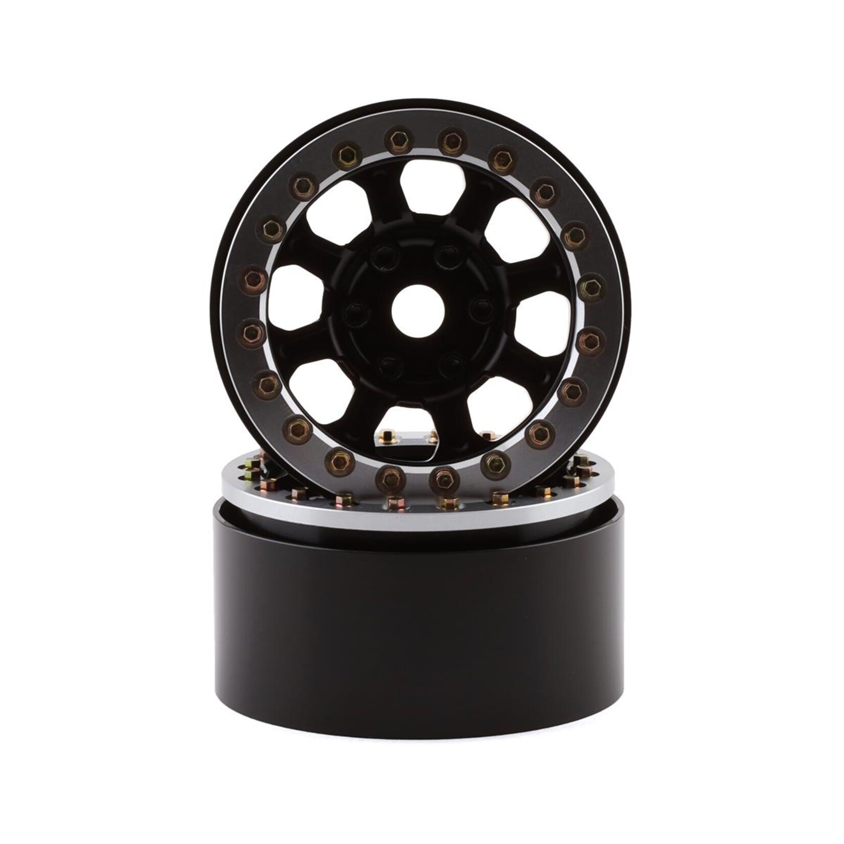 SSD RC #SSD00433 SSD RC Warrior 1.9" Beadlock Crawler Wheels (Black) (2)