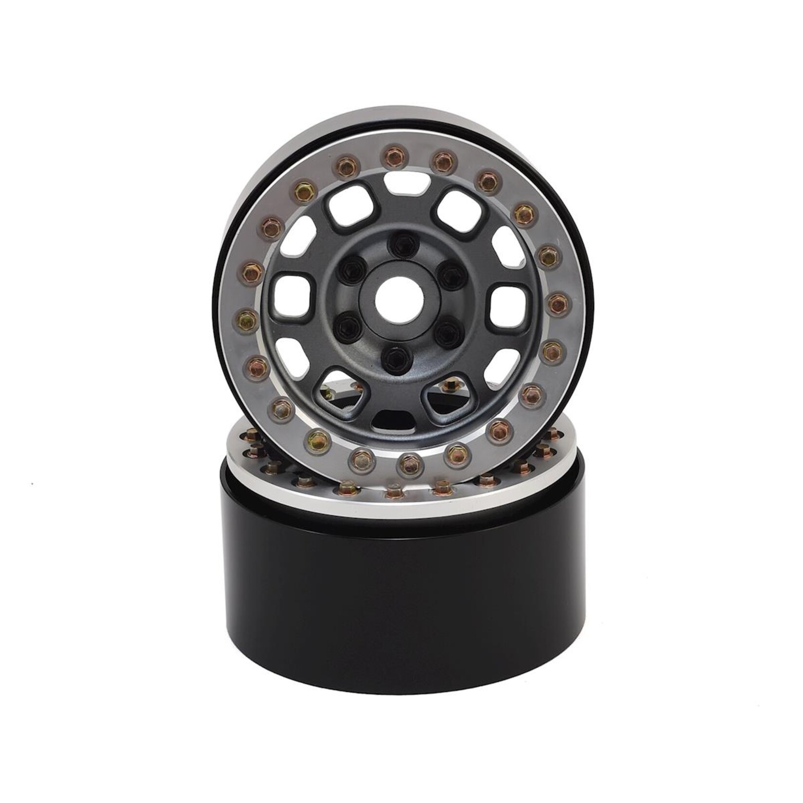 SSD RC #SSD00264 SSD RC 1.9” Contender Beadlock Wheels (Grey) (2)