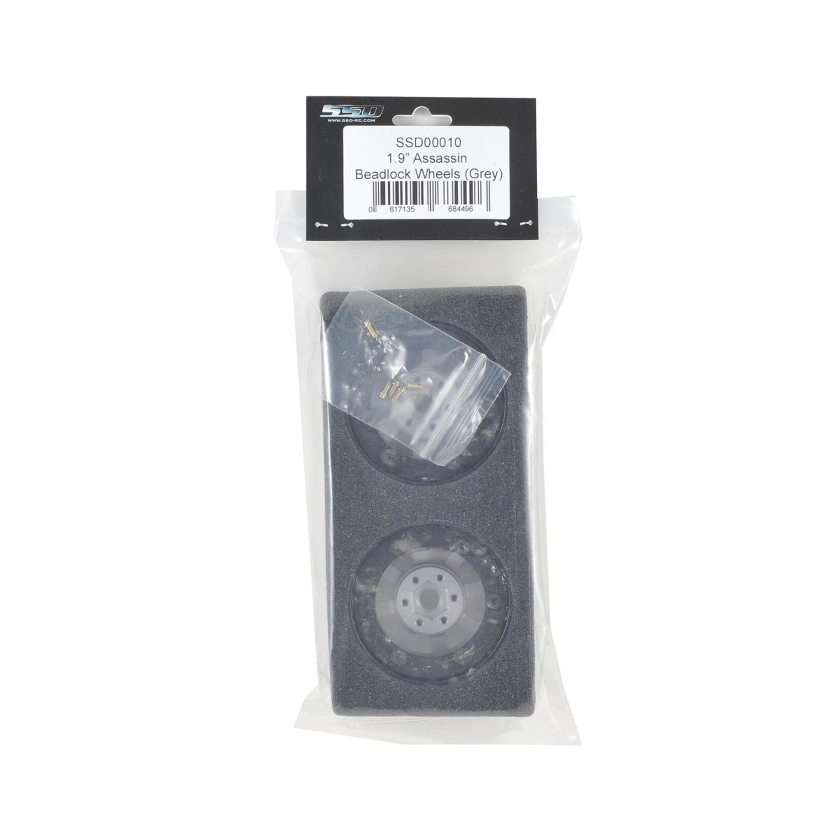 SSD RC #SSD00010 SSD RC Assassin 1.9" Beadlock Crawler Wheels (Grey) (2)