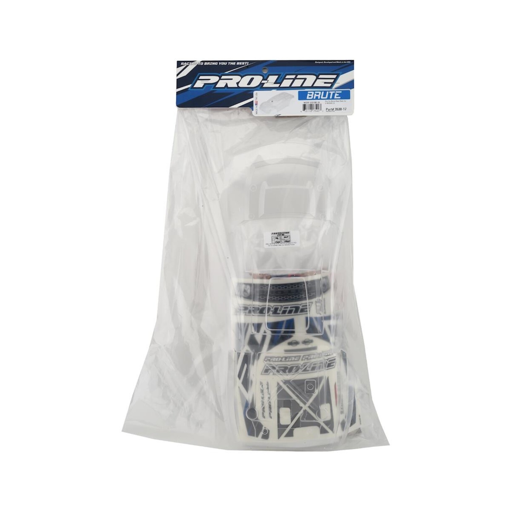 Pro-Line #3530-17 Pro-Line Brute E-REVO 2.0 Pre-Cut Truck Body (Clear)