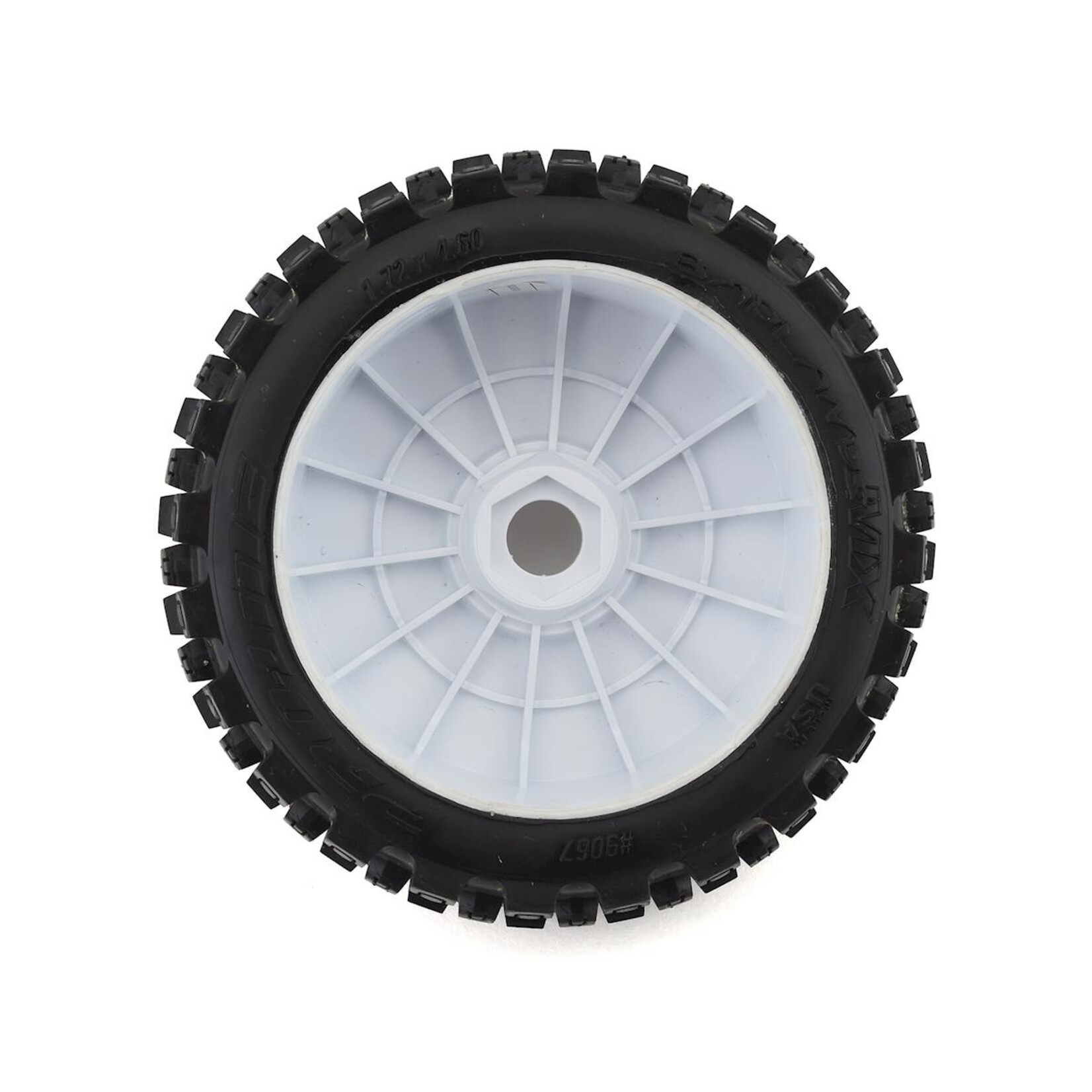 Pro-Line #906731 Pro-Line Badlands MX Pre-Mounted 1/8 Buggy Tires (White) (2) (M2) w/Velocity V2 Wheel