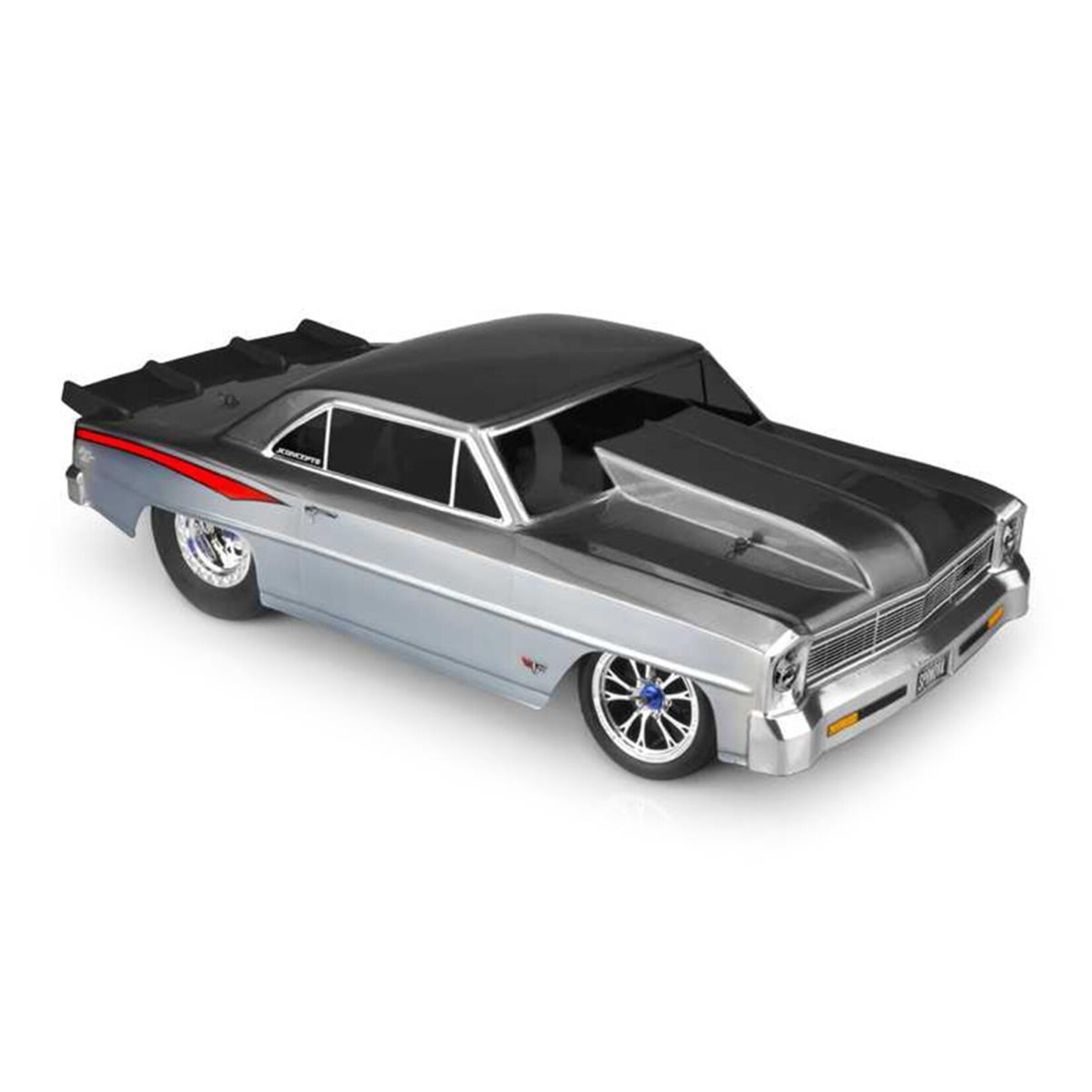 JConcepts #0398 JConcepts 1966 Chevy II Nova V2 Street Eliminator Drag Racing Body (Clear)