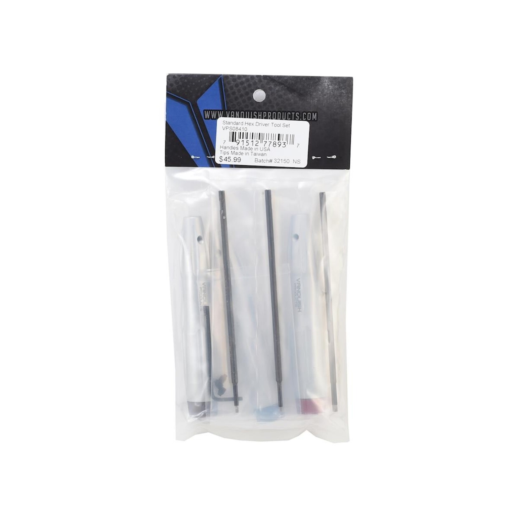 Vanquish Products #VPS08410 Vanquish Products Standard Hex Driver Tool Set w/Bearing Cap (0.05, 1/16, 3/32)