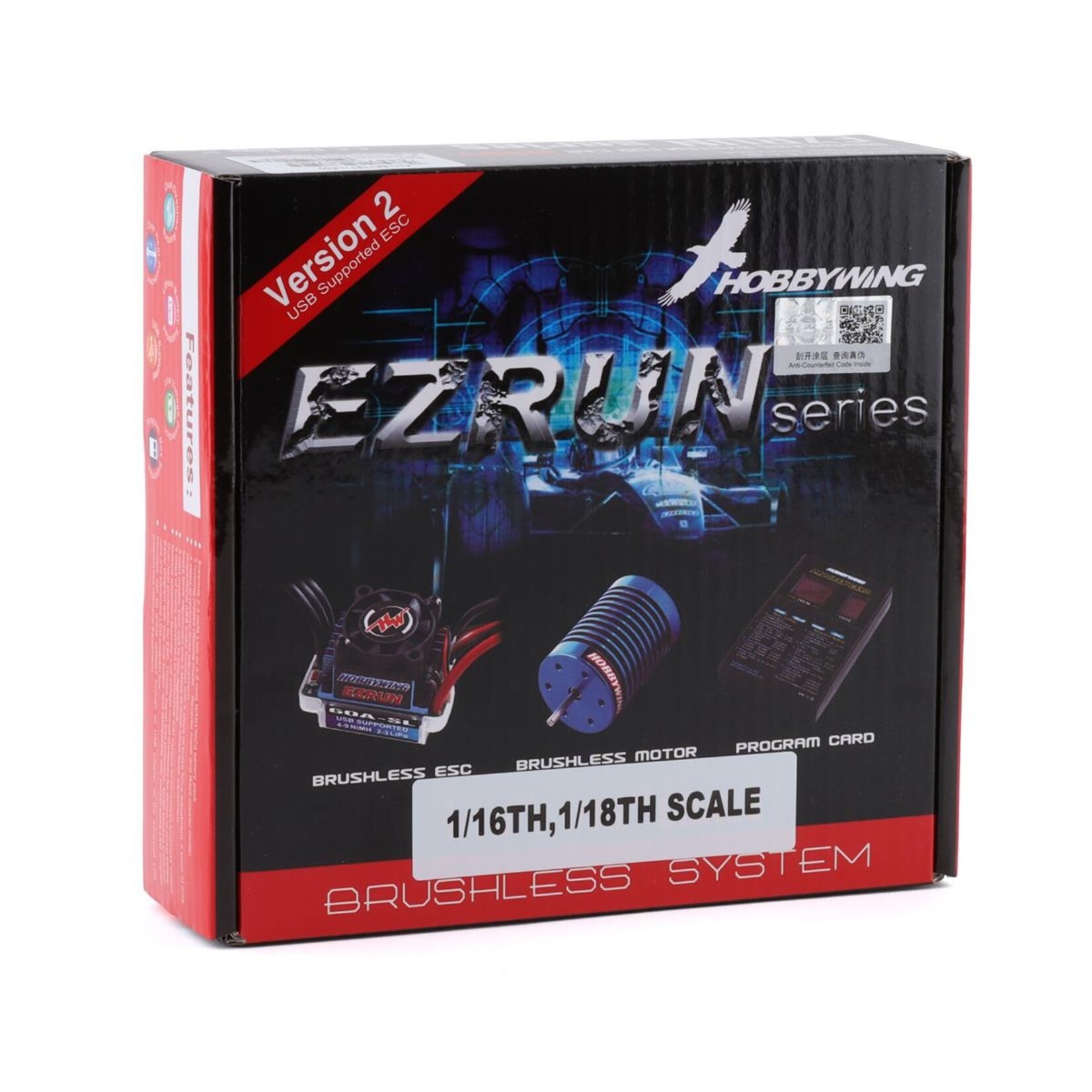 Hobbywing Hobbywing EZRun 18A Sensorless Brushless ESC/Motor Combo (12.0T/7800kV) w/Program Box #81030000