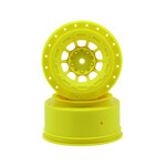 JConcepts #3344Y JConcepts 12mm Hex Hazard Short Course Wheels w/3mm Offset (Yellow) (2) (SC5M)