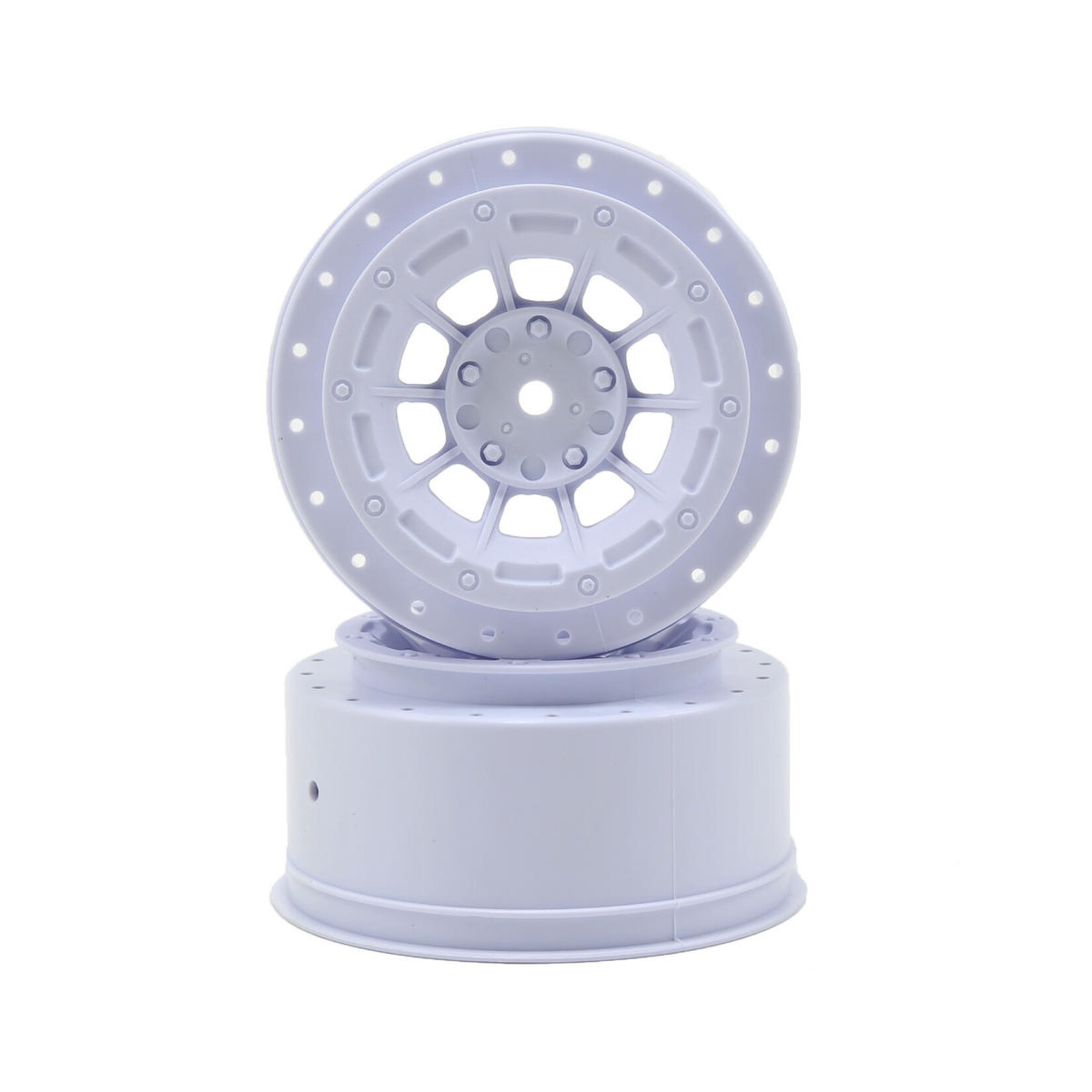 JConcepts #3344W JConcepts 12mm Hex Hazard Short Course Wheels w/3mm Offset (White) (2) (SC5M)