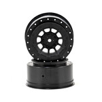 JConcepts #3344B JConcepts 12mm Hex Hazard Short Course Wheels w/3mm Offset (Black) (2) (SC5M)