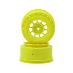 JConcepts #3352Y JConcepts 12mm Hex Hazard Short Course Wheels (Yellow) (2) (TEN-SCTE)