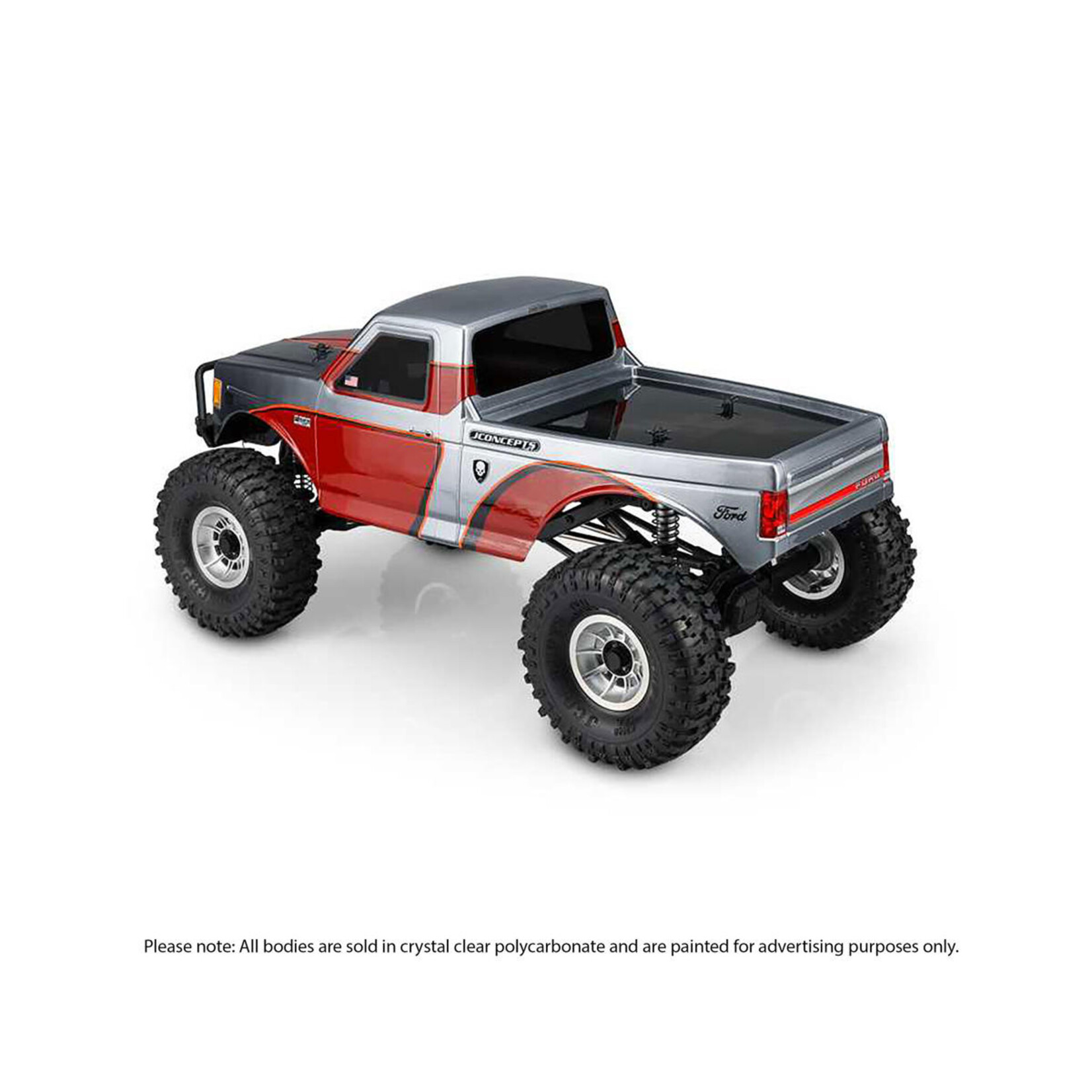 JConcepts #0439 JConcepts Tucked 1989 Ford F-250 Scale Rock Crawler Body (Clear) (12.3")