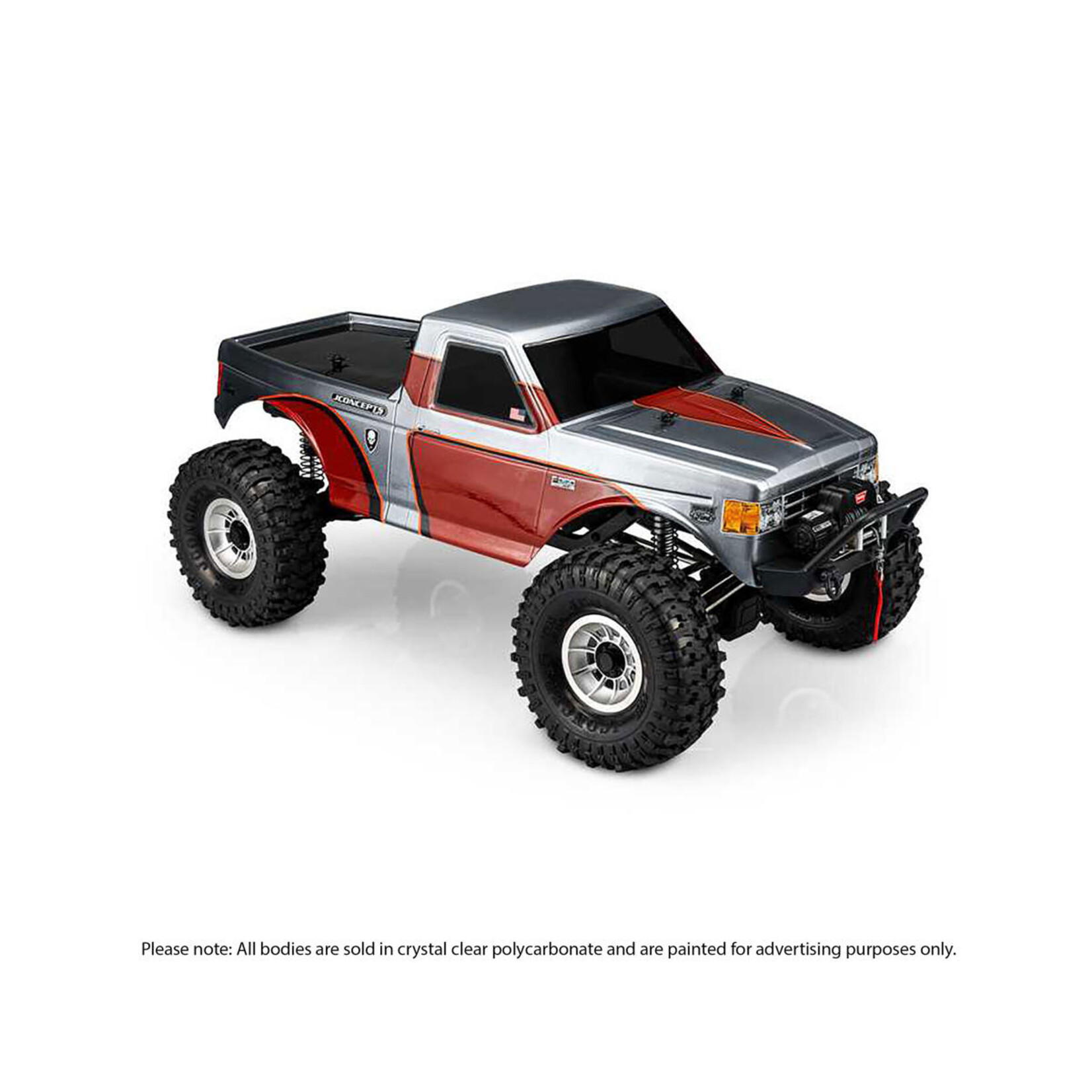 JConcepts #0439 JConcepts Tucked 1989 Ford F-250 Scale Rock Crawler Body (Clear) (12.3")