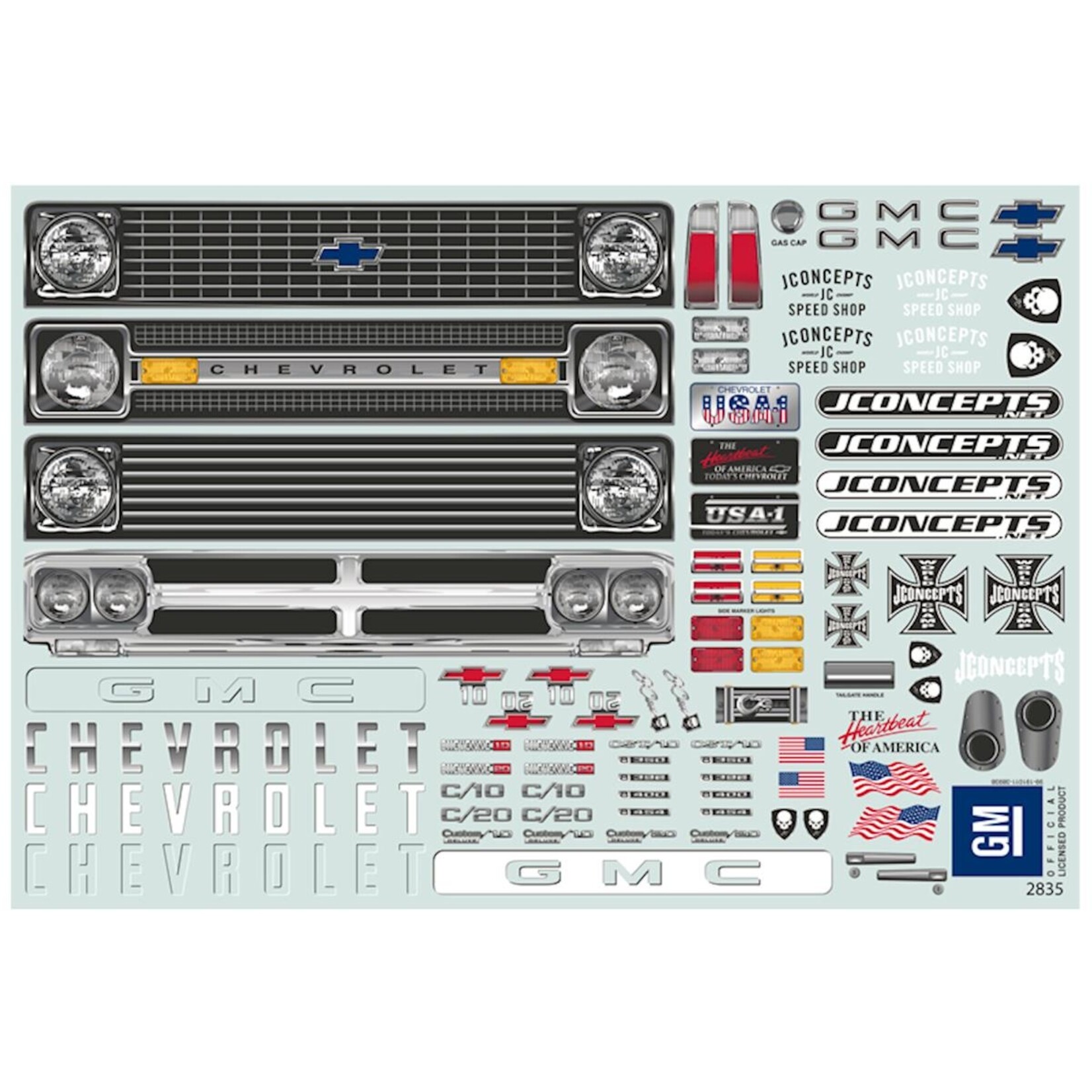 JConcepts #0416 JConcepts 1970 Chevy C10 Rock Crawler Body (Clear) (12.3")