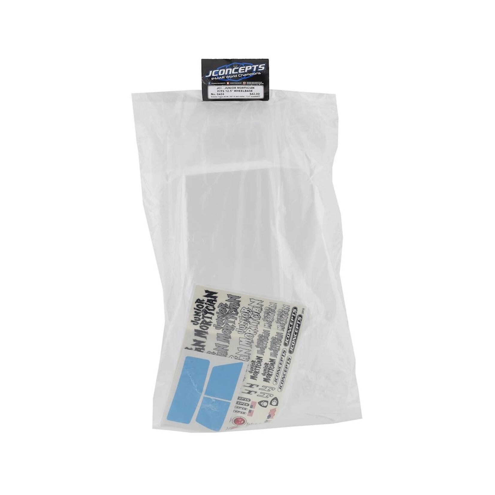 JConcepts #0424 JConcepts Junior Mortician Monster Truck Body (Clear) (12.5")