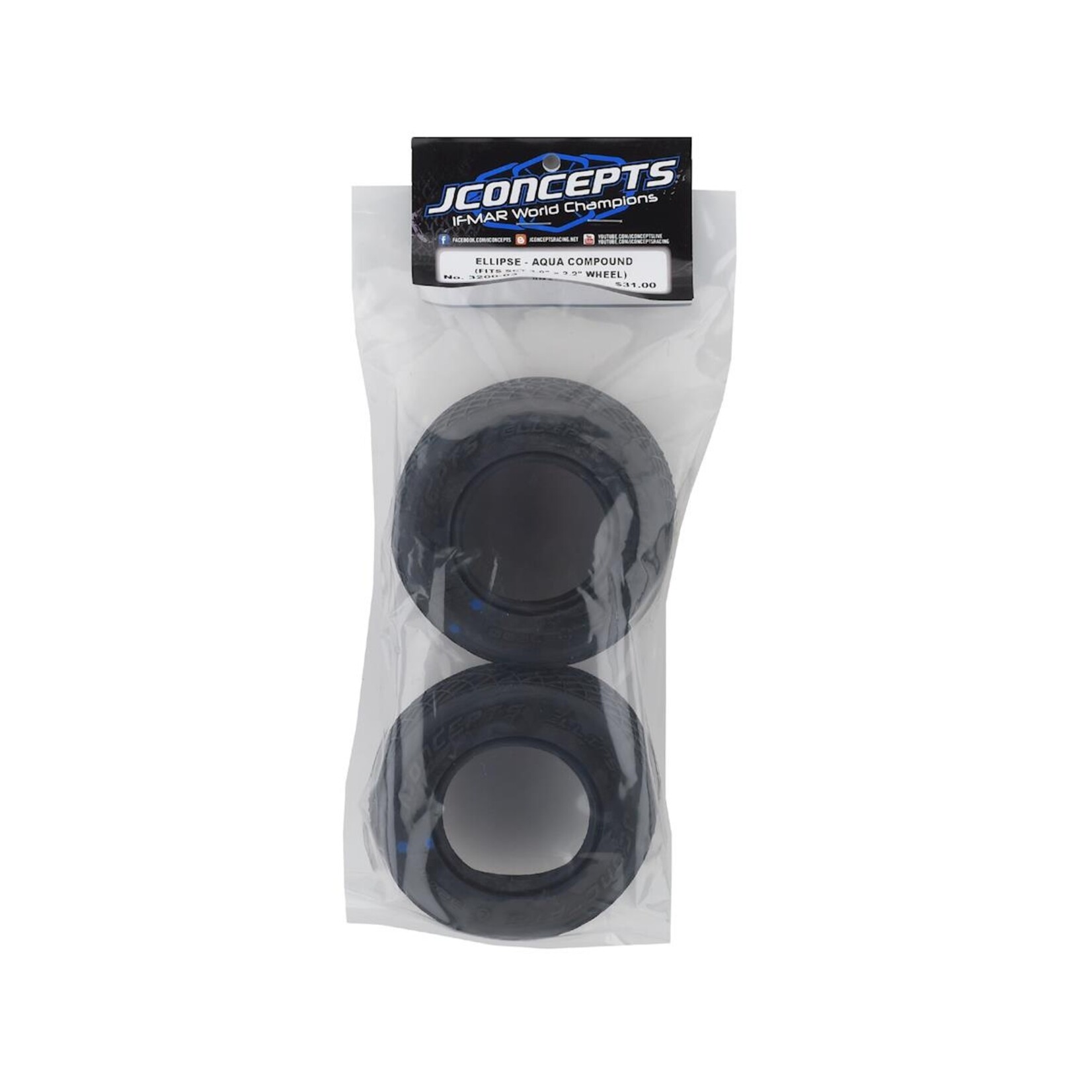 JConcepts #3200-03 JConcepts Ellipse Short Course Tires (2) (Aqua A2)