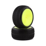 JConcepts #3190-201021 JConcepts Twin Pins 2.2" Pre-Mounted Rear Buggy Carpet Tires (Yellow) (2) (Pink) w/12mm Hex