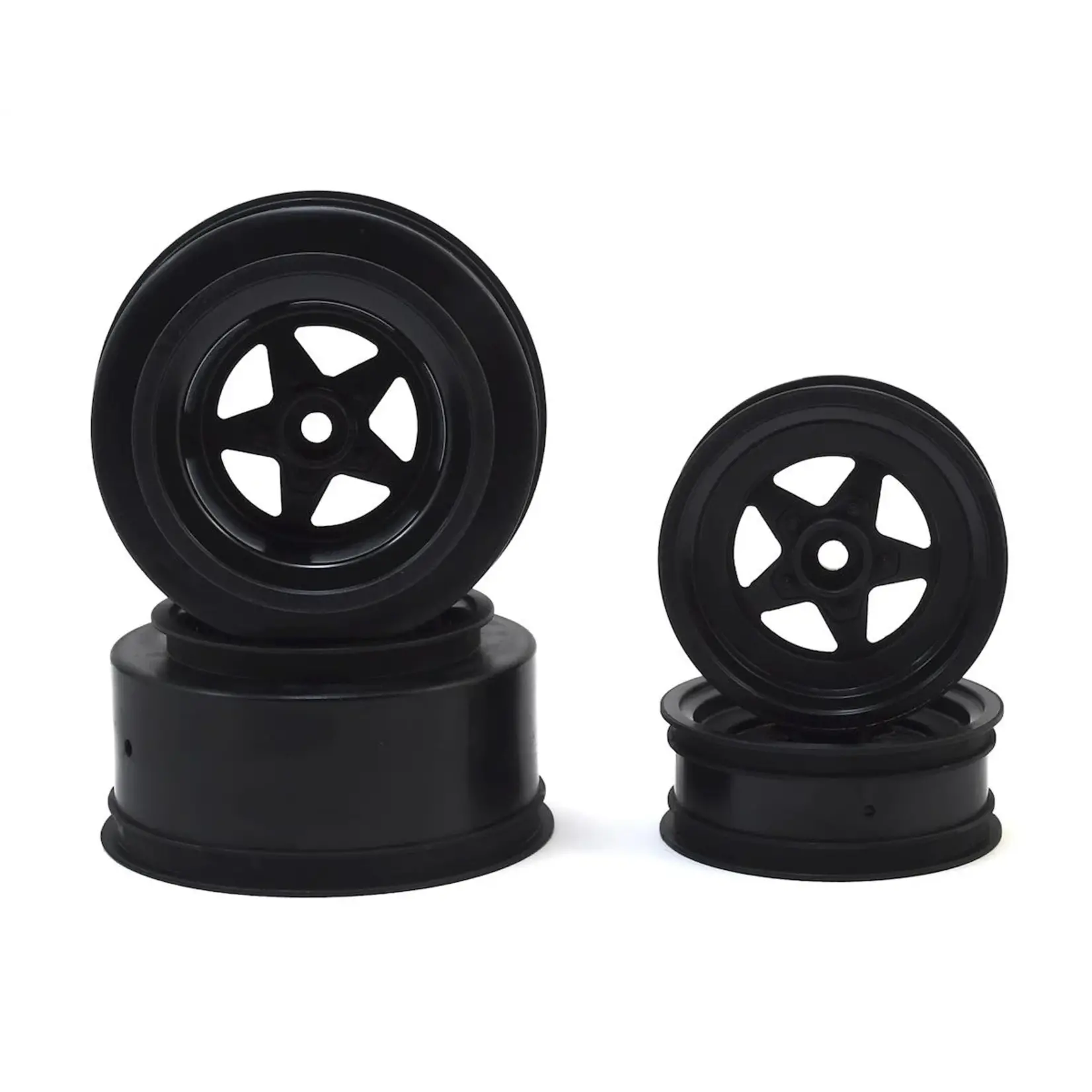 JConcepts JConcepts Startec Street Eliminator Drag Racing Wheels (Black) w/12mm Hex (2x Rear SCT Wheels & 2x Front Buggy Wheels) #3387B