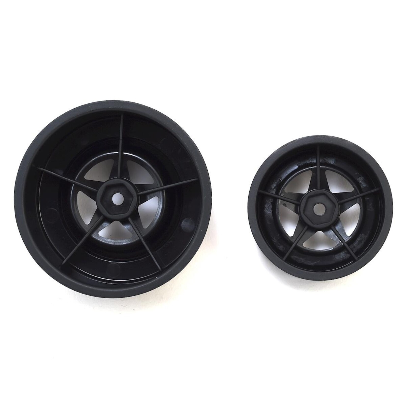 JConcepts #3387B JConcepts Startec Street Eliminator Drag Racing Wheels (Black) w/12mm Hex (2x Rear SCT Wheels & 2x Front Buggy Wheels)