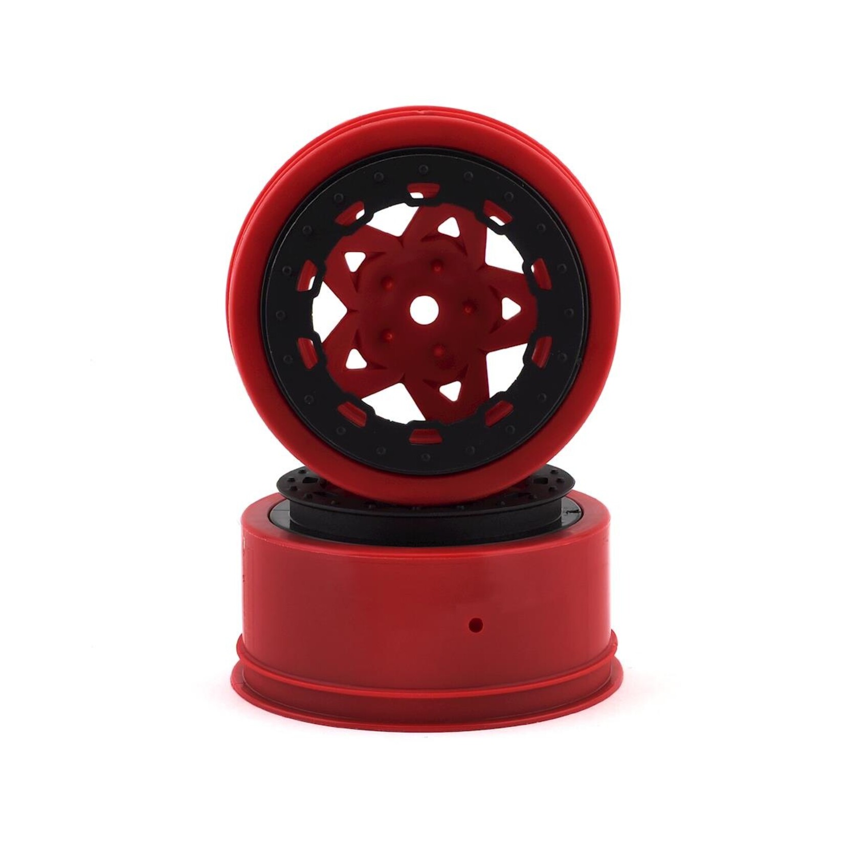 JConcepts #3391RB JConcepts Tremor Short Course Wheels (Red) (2) (Slash Rear) w/12mm Hex