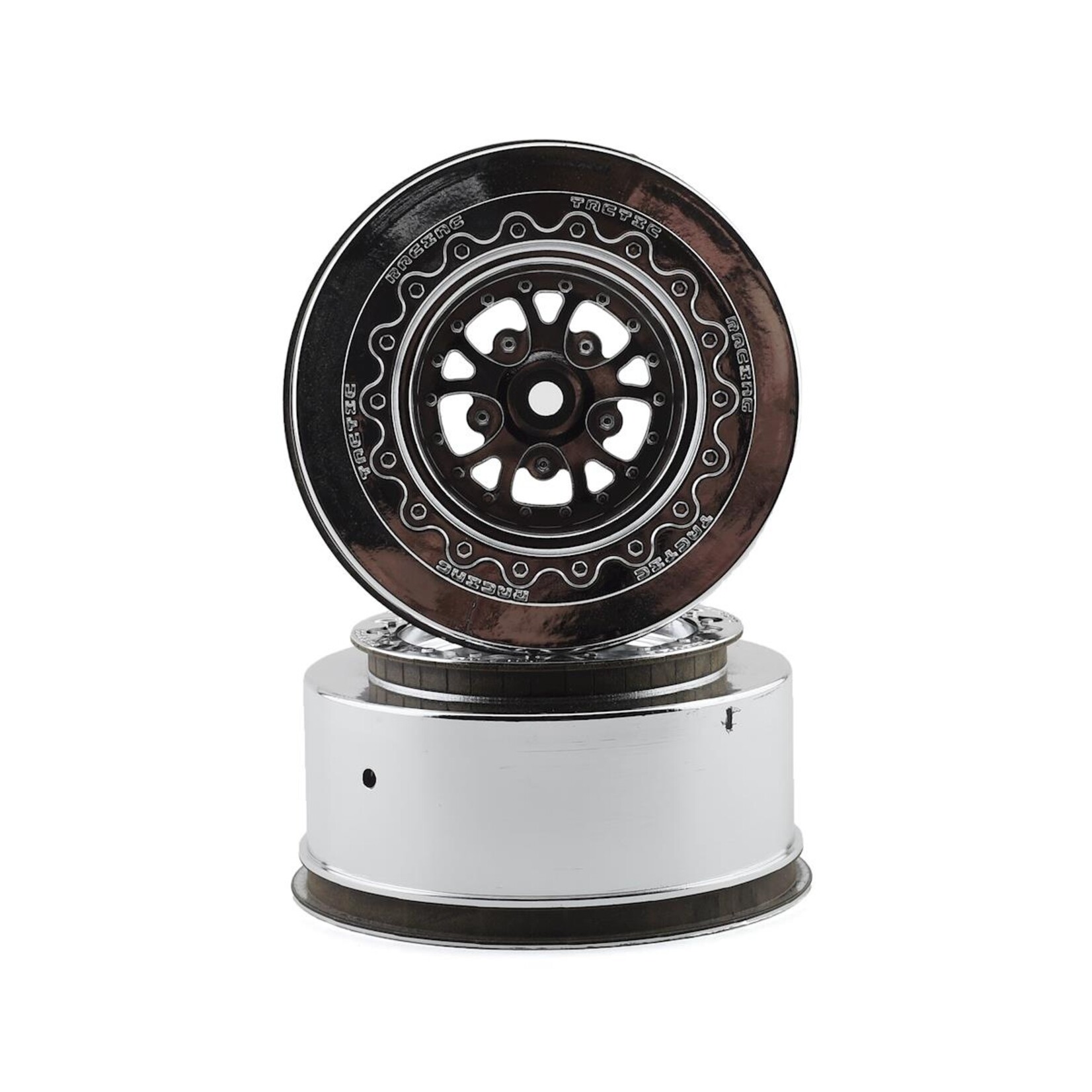 JConcepts #3400C JConcepts Tactic Street Eliminator Rear Drag Racing Wheels (2) (Chrome) w/12mm Hex