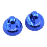 JConcepts JConcepts Fin Aluminum 12mm V2 Shock Cap (Blue) (2) #2490-1