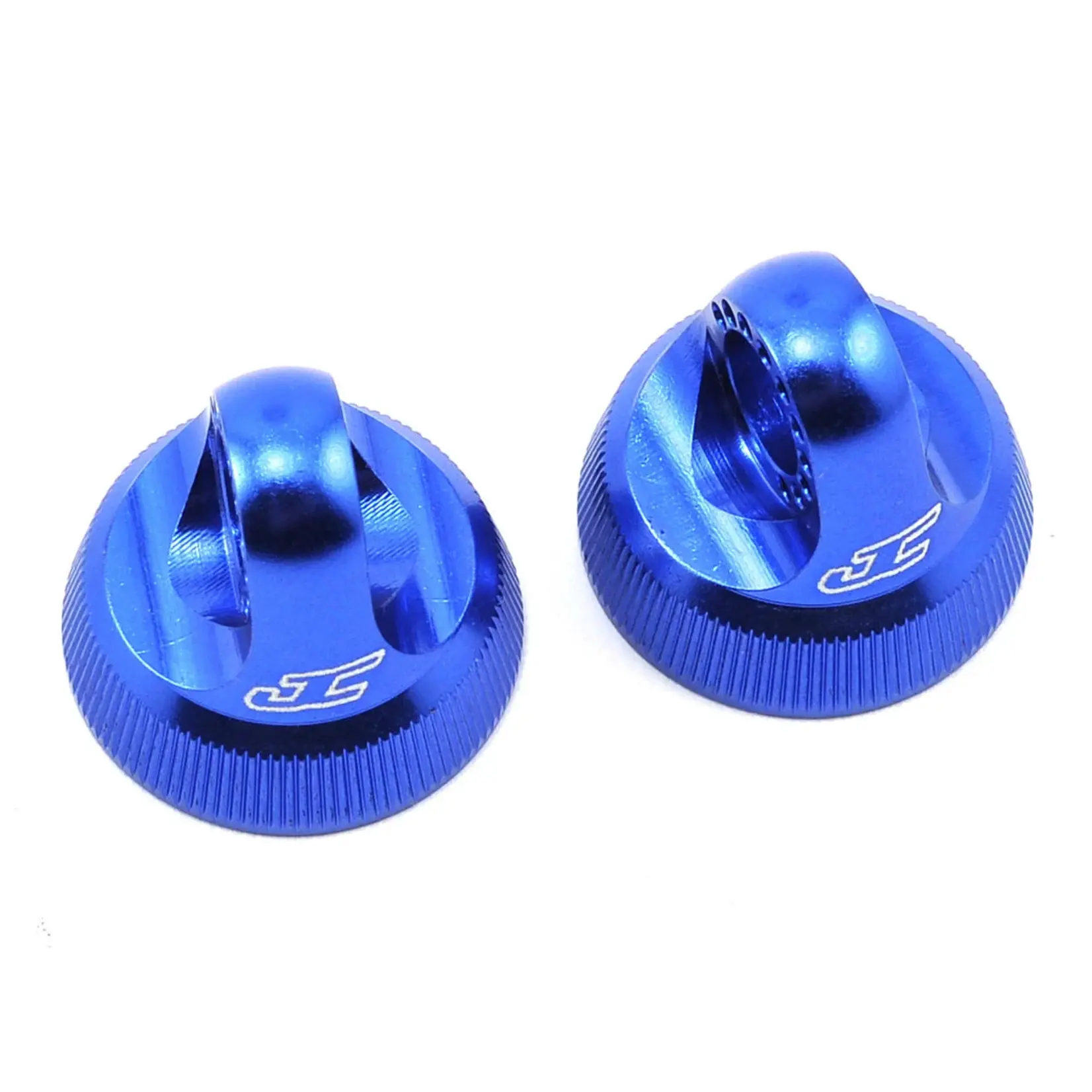 JConcepts #2490-1 JConcepts Fin Aluminum 12mm V2 Shock Cap (Blue) (2)