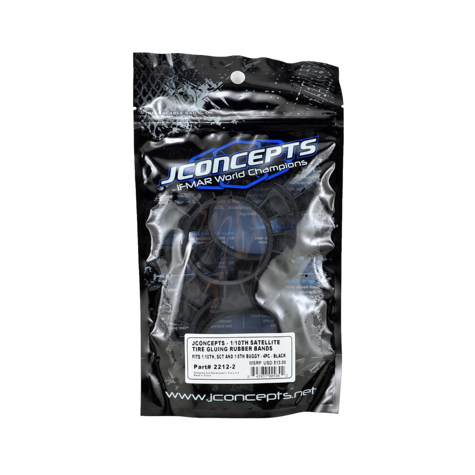 JConcepts J Concepts "Satellite" Tire Glue Bands (Black) #2212-2
