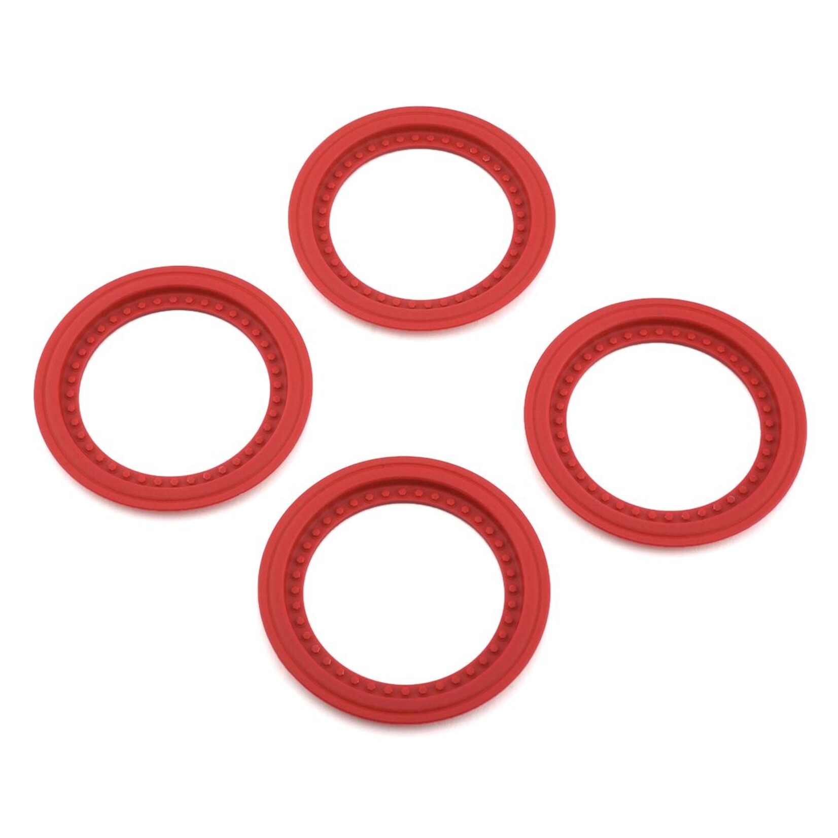 JConcepts JConcepts Tribute Monster Truck Wheel Mock Beadlock Rings (Red) (4) #2651-7
