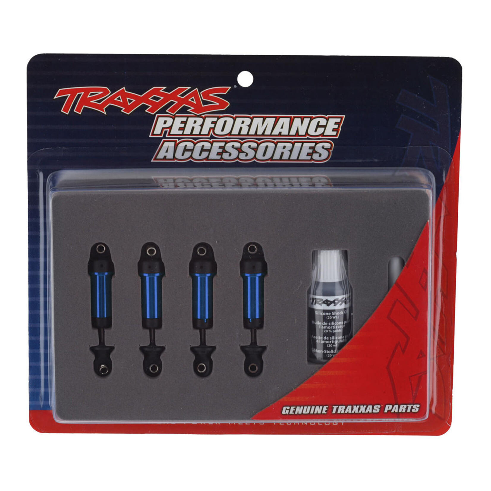 Traxxas #9764-BLUE Traxxas TRX-4M GTM Aluminum Shocks (Blue) (4)  (with springs)