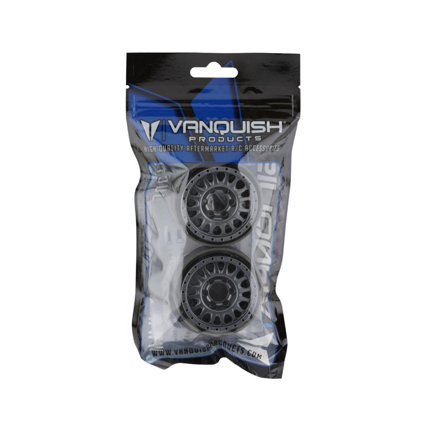 Vanquish Products #VPS07803 Vanquish Products KMC KM445 Impact 1.9" Beadlock Crawler Wheels (Grey) (2)