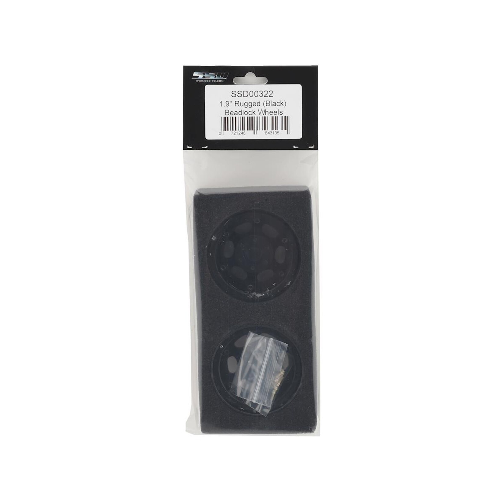 SSD RC SSD RC 1.9” Rugged Beadlock Wheels (Black) (2) #SSD00322